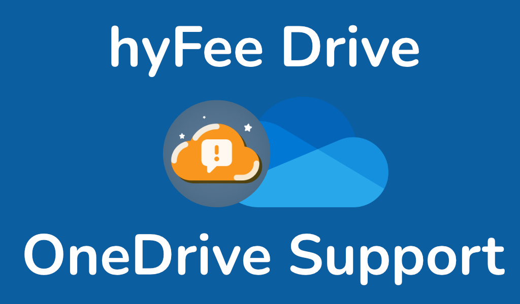 hyFee Drive unterstützt Microsoft oneDrive –